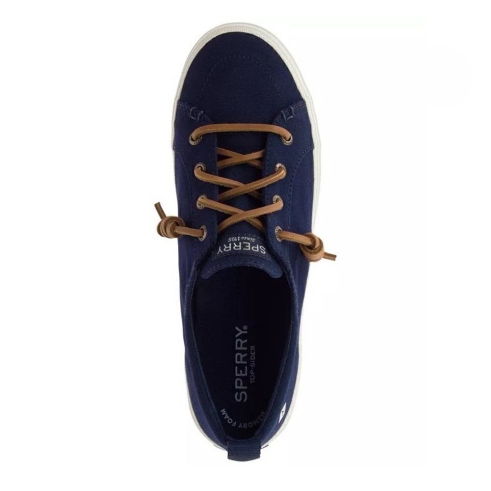 Sperry® Womens Crest Vibe Navy Canvas Ankle Boat Shoes - Picture 4 of 13